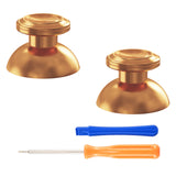 eXtremeRate Custom Gold Metal Thumbsticks for PS5 Controller, Replacement Aluminum Analog Stick Joystick for PS4 Controller - Controller NOT Included - JPFC001