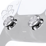eXtremeRate Custom Silver Metal Thumbsticks for PS5 Controller, Replacement Aluminum Analog Stick Joystick for PS4 Controller - Controller NOT Included - JPFC002