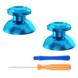 eXtremeRate Custom Blue Metal Thumbsticks for PS5 Controller, Replacement Aluminum Analog Stick Joystick for PS4 Controller - Controller NOT Included - JPFC004