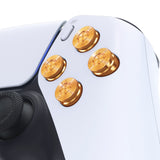 eXtremeRate Gold Metal Dpad ABXY Buttons for PS5 Controller, Custom Replacement Aluminum Action Buttons & Direction Keys for PS5 Controller - Controller NOT Included - JPFD001