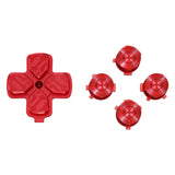 eXtremeRate Red Metal Dpad ABXY Buttons for PS5 Controller, Custom Replacement Aluminum Action Buttons & Direction Keys for PS5 Controller - Controller NOT Included - JPFD003