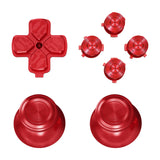 eXtremeRate Red Metal Thumbsticks Dpad ABXY Buttons Kit for PS5 Controller, Custom Replacement Aluminum Analog Thumbsticks & Action Buttons & Direction Keys for PS5 Controller - Controller NOT Included - JPFE003