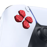 eXtremeRate Red Metal Dpad ABXY Buttons for PS5 Controller, Custom Replacement Aluminum Action Buttons & Direction Keys for PS5 Controller - Controller NOT Included - JPFD003