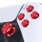 eXtremeRate Red Metal Thumbsticks Dpad ABXY Buttons Kit for PS5 Controller, Custom Replacement Aluminum Analog Thumbsticks & Action Buttons & Direction Keys for PS5 Controller - Controller NOT Included - JPFE003