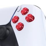 eXtremeRate Red Metal Dpad ABXY Buttons for PS5 Controller, Custom Replacement Aluminum Action Buttons & Direction Keys for PS5 Controller - Controller NOT Included - JPFD003