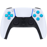 eXtremeRate Blue Metal Dpad ABXY Buttons for PS5 Controller, Custom Replacement Aluminum Action Buttons & Direction Keys for PS5 Controller - Controller NOT Included - JPFD004