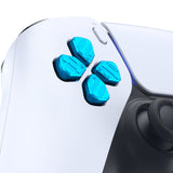 eXtremeRate Blue Metal Dpad ABXY Buttons for PS5 Controller, Custom Replacement Aluminum Action Buttons & Direction Keys for PS5 Controller - Controller NOT Included - JPFD004