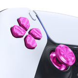 eXtremeRate Purple Metal Thumbsticks Dpad ABXY Buttons Kit for PS5 Controller, Custom Replacement Aluminum Analog Thumbsticks & Action Buttons & Direction Keys for PS5 Controller - Controller NOT Included - JPFE005