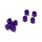 eXtremeRate Replacement Custom Dpad Action Buttons Three-Tone Purple & Clear with Redesigned Symbols D-pad Face Buttons Compatible with ps5 Controller - JPFF007