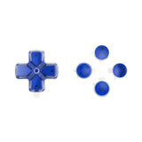 eXtremeRate Replacement Custom Dpad Action Buttons Three-Tone Blue & Clear with Redesigned Symbols D-pad Face Buttons Compatible with ps5 Controller - JPFF009