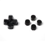 eXtremeRate Two-Tone Black & Clear Custom Dpad Action Buttons Replacement No Letter Imprint D-pad Face Buttons Compatible with ps5 Controller - JPFG001