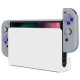 PlayVital AlterGrips Glossy Protective Slim Case for Nintendo Switch OLED, Ergonomic Grip Cover for Joycon, Dockable Hard Shell for Switch OLED w/Thumb Grip Caps & Button Caps - Classics SNES Style - JSOYY7003
