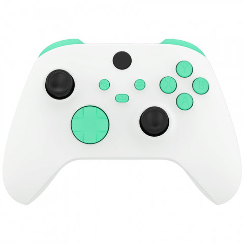 eXtremeRate Mint Green Replacement Buttons for Xbox Series S & Xbox Series X Controller, LB RB LT RT Bumpers Triggers D-pad ABXY Start Back Sync Share Keys for Xbox Series X/S Controller - JX3114