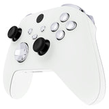 eXtremeRate Chrome Silver Replacement Buttons for Xbox Series S & Xbox Series X Controller, LB RB LT RT Bumpers Triggers D-pad ABXY Start Back Sync Share Keys for Xbox Series X/S Controller  - JX3202
