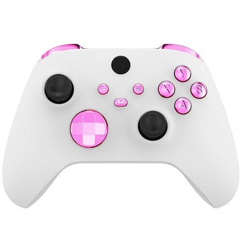 eXtremeRate Chrome Pink Replacement Buttons for Xbox Series S & Xbox S ...