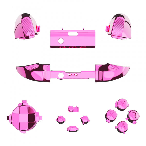 eXtremeRate Chrome Pink Replacement Buttons for Xbox Series S & Xbox S ...
