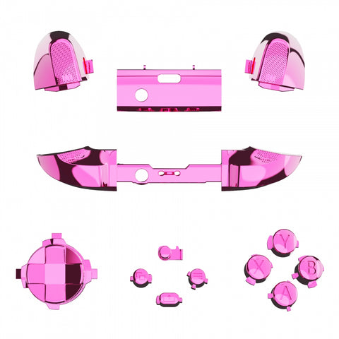 Pink Xbox Buttons eXtremeRate Chrome Pink Replacement Buttons for Xbox Series S & Xbox S ...