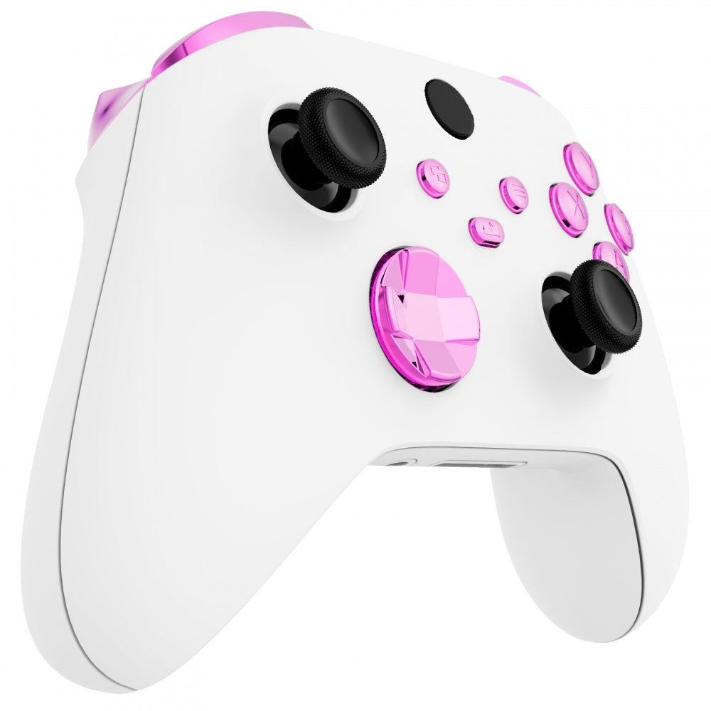 eXtremeRate Chrome Pink Replacement Buttons for Xbox Series S & Xbox S ...
