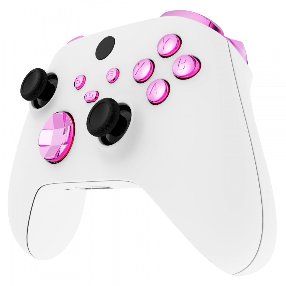 eXtremeRate Chrome Pink Replacement Buttons for Xbox Series S & Xbox S ...