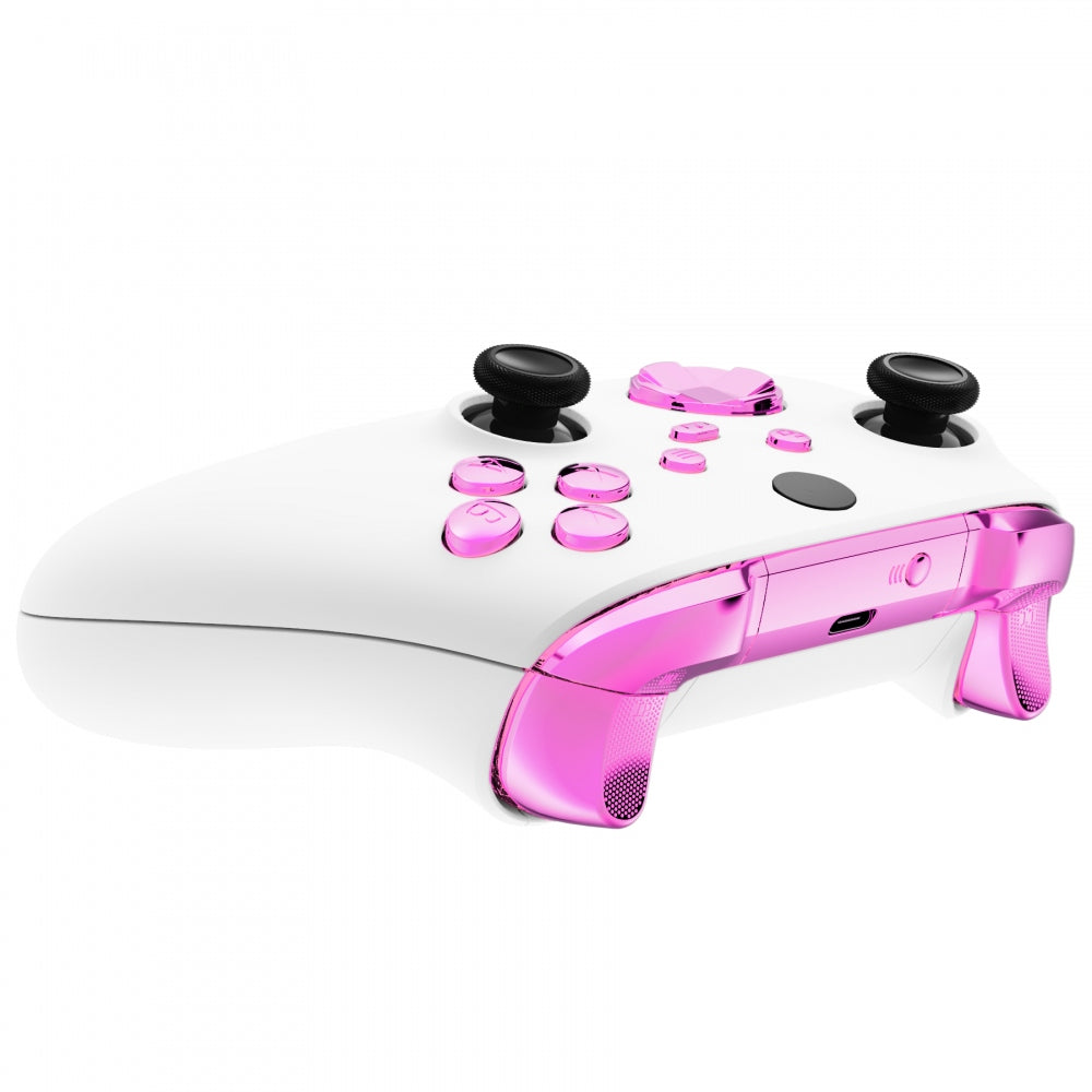 eXtremeRate Chrome Pink Replacement Buttons for Xbox Series S & Xbox S ...