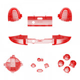 eXtremeRate Transparent Red Replacement Buttons for Xbox Series S & Xbox Series X Controller, LB RB LT RT Bumpers Triggers D-pad ABXY Start Back Sync Share Keys for Xbox Series X/S Controller  - JX3302