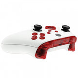 eXtremeRate Transparent Red Replacement Buttons for Xbox Series S & Xbox Series X Controller, LB RB LT RT Bumpers Triggers D-pad ABXY Start Back Sync Share Keys for Xbox Series X/S Controller  - JX3302
