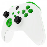 eXtremeRate Transparent Green Replacement Buttons for Xbox Series S & Xbox Series X Controller, LB RB LT RT Bumpers Triggers D-pad ABXY Start Back Sync Share Keys for Xbox Series X/S Controller  - JX3303
