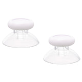 eXtremeRate White & Clear Replacement Thumbsticks for Xbox Series X/S Controller, for Xbox One Standard Controller Analog Stick, Custom Joystick for Xbox One X/S, for Xbox One Elite Controller - JX3422