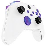 eXtremeRate No Letter Imprint Custom Full Set Buttons for Xbox Series X/S Controller, Chameleon Purple Blue Replacement Accessories Bumpers Triggers Dpad ABXY Buttons for Xbox Series X/S, Xbox Core Controller - JX3501