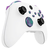 eXtremeRate No Letter Imprint Custom Full Set Buttons for Xbox Series X/S Controller, Chameleon Green Purple Replacement Accessories Bumpers Triggers Dpad ABXY Buttons for Xbox Series X/S, Xbox Core Controller - JX3502