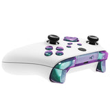 eXtremeRate No Letter Imprint Custom Full Set Buttons for Xbox Series X/S Controller, Chameleon Green Purple Replacement Accessories Bumpers Triggers Dpad ABXY Buttons for Xbox Series X/S, Xbox Core Controller - JX3502