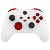 eXtremeRate No Letter Imprint Custom Full Set Buttons for Xbox Series X/S Controller, Scarlet Red Replacement Accessories Bumpers Triggers Dpad ABXY Buttons for Xbox Series X/S, Xbox Core Controller - JX3503