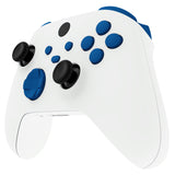 eXtremeRate No Letter Imprint Custom Full Set Buttons for Xbox Series X/S Controller, Blue Replacement Accessories Bumpers Triggers Dpad ABXY Buttons for Xbox Series X/S, Xbox Core Controller - JX3505