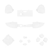 eXtremeRate No Letter Imprint Custom Full Set Buttons for Xbox Series X/S Controller, White Replacement Accessories Bumpers Triggers Dpad ABXY Buttons for Xbox Series X/S, Xbox Core Controller - JX3508