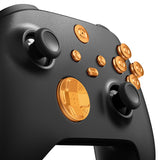 eXtremeRate 9 in 1 Custom Gold Metal Buttons for Xbox Series X/S Controller, Replacement Aluminum Alloy Dpad Start Back Share Button, Home ABXY Bullet Buttons for Xbox Core Controller - JX3D001