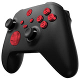 eXtremeRate 9 in 1 Custom Red Metal Buttons for Xbox Series X/S Controller, Replacement Aluminum Alloy Dpad Start Back Share Button, Home ABXY Bullet Buttons for Xbox Core Controller - JX3D003