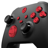 eXtremeRate 9 in 1 Custom Red Metal Buttons for Xbox Series X/S Controller, Replacement Aluminum Alloy Dpad Start Back Share Button, Home ABXY Bullet Buttons for Xbox Core Controller - JX3D003