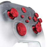 eXtremeRate 11 in 1 Custom Red Metal Buttons for Xbox Series X/S Controller, Aluminum Alloy Dpad Start Back Share Button, Replacement Thumbsticks, Home ABXY Bullet Buttons for Xbox Core Controller - JX3E003