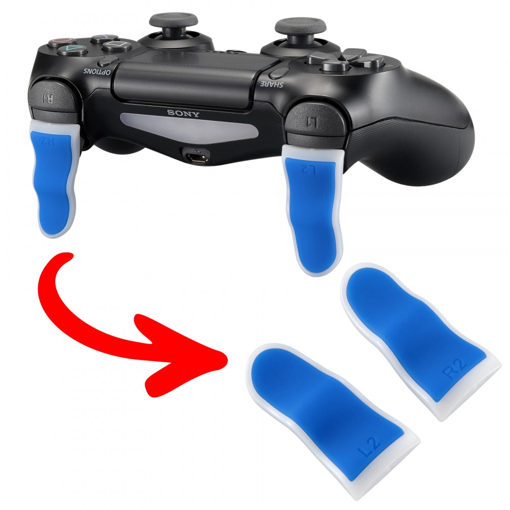eXtremeRate 1 Pair Blue White Touch L2 R2 Buttons Extention – GamingCobra