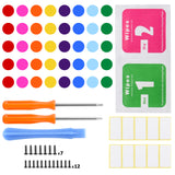 eXtremeRate Custom Home Guide Button LED Stickers for Xbox One /S /Elite /X /Elite2 (Model 1797 and Core Model 1797) Controller with Tools Set - 40pcs in 8 Colors - JYXBS0013