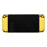 eXtremeRate Chrome Gold Joycon Handheld Controller Housing (D-Pad Version) with Full Set Buttons, DIY Replacement Shell Case for NS Switch JoyCon & OLED JoyCon - Console Shell NOT Included - JZD401