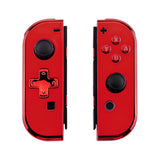 eXtremeRate Chrome Red Joycon Handheld Controller Housing (D-Pad Version) with Full Set Buttons, DIY Replacement Shell Case for NS Switch JoyCon & OLED JoyCon - Console Shell NOT Included- JZD403