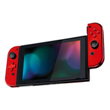 eXtremeRate Chrome Red Joycon Handheld Controller Housing (D-Pad Version) with Full Set Buttons, DIY Replacement Shell Case for NS Switch JoyCon & OLED JoyCon - Console Shell NOT Included- JZD403