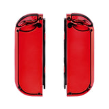 eXtremeRate Chrome Red Joycon Handheld Controller Housing (D-Pad Version) with Full Set Buttons, DIY Replacement Shell Case for NS Switch JoyCon & OLED JoyCon - Console Shell NOT Included- JZD403