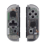 eXtremeRate Transparent Clear Joycon Handheld Controller Housing (D-Pad Version) with Full Set Buttons, DIY Replacement Shell Case for NS Switch JoyCon & OLED JoyCon - Console Shell NOT Included - JZM501