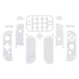eXtremeRate Transparent Clear Joycon Handheld Controller Housing (D-Pad Version) with Full Set Buttons, DIY Replacement Shell Case for NS Switch JoyCon & OLED JoyCon - Console Shell NOT Included - JZM501
