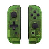 eXtremeRate Transparent Clear Green Joycon Handheld Controller Housing (D-Pad Version) with Full Set Buttons, DIY Replacement Shell Case for NS Switch JoyCon & OLED JoyCon - Console Shell NOT Included - JZM503