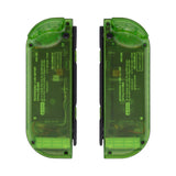 eXtremeRate Transparent Clear Green Joycon Handheld Controller Housing (D-Pad Version) with Full Set Buttons, DIY Replacement Shell Case for NS Switch JoyCon & OLED JoyCon - Console Shell NOT Included - JZM503