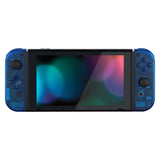 eXtremeRate Transparent Clear Blue Joycon Handheld Controller Housing (D-Pad Version) with Full Set Buttons, DIY Replacement Shell Case for NS Switch JoyCon & OLED JoyCon - Console Shell NOT Included - JZM504