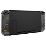 eXtremeRate Clear Black Joycon Handheld Controller Housing (D-Pad Version) with Full Set Buttons, DIY Replacement Shell Case for NS Switch JoyCon & OLED JoyCon - Console Shell NOT Included - JZM511
